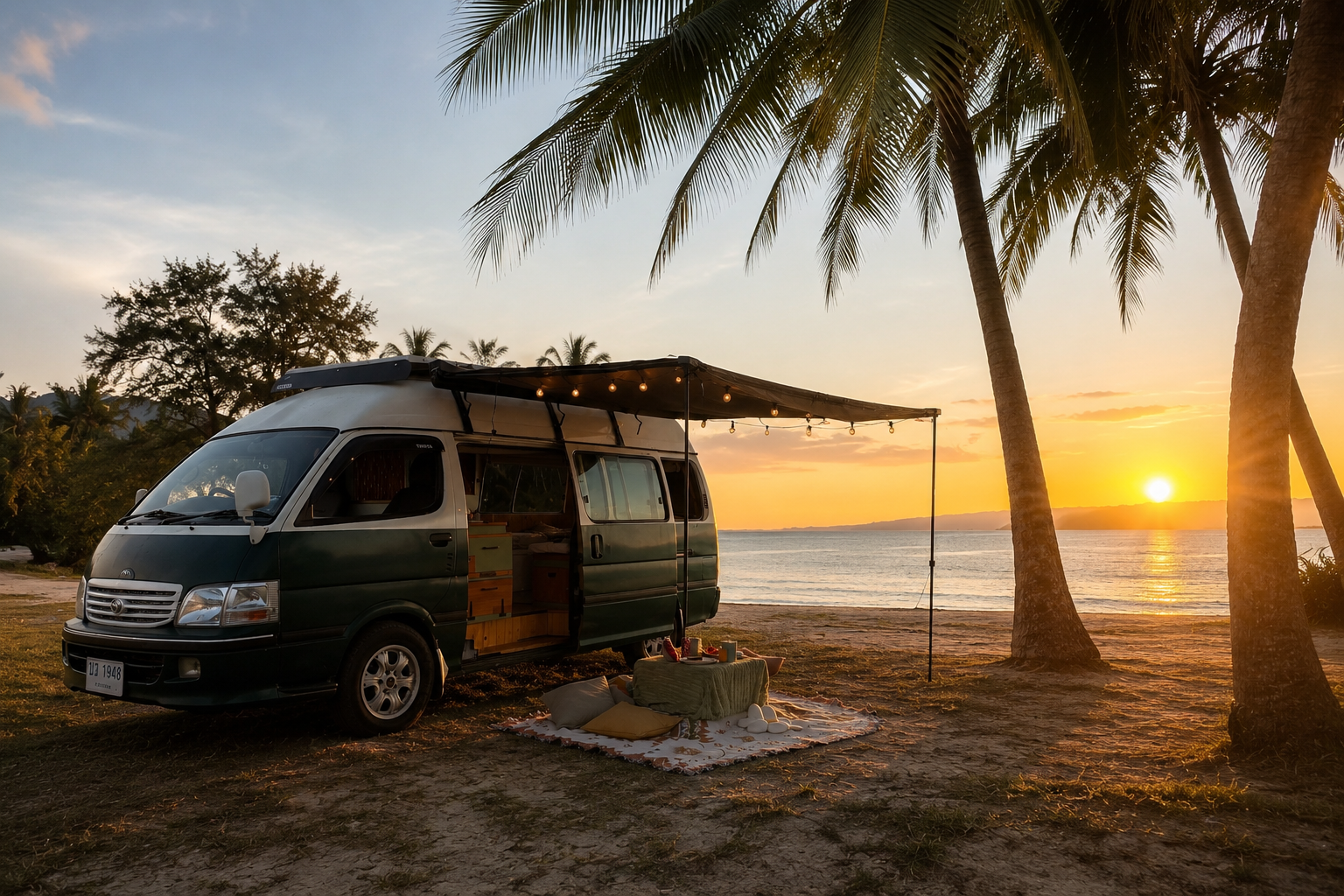 Camper interior dining table